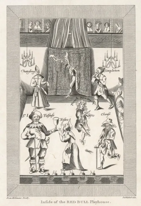 Framed Print : Red Bull Theatre / 1672 Framed Print : Red Bull Theatre / 1672