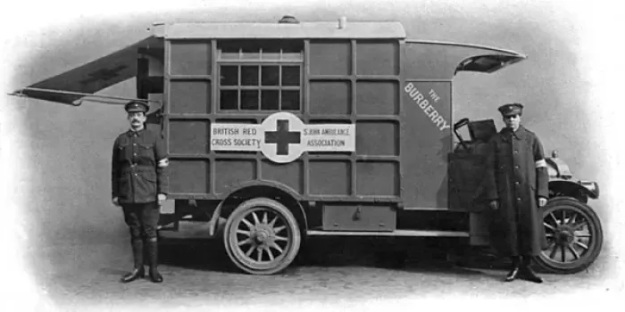 Framed Print : Red Cross motor soup kitchen donated by Burberry s Framed Print : Red Cross motor soup kitchen donated by Burberry s