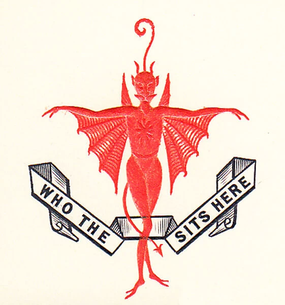 Red devil on a place card