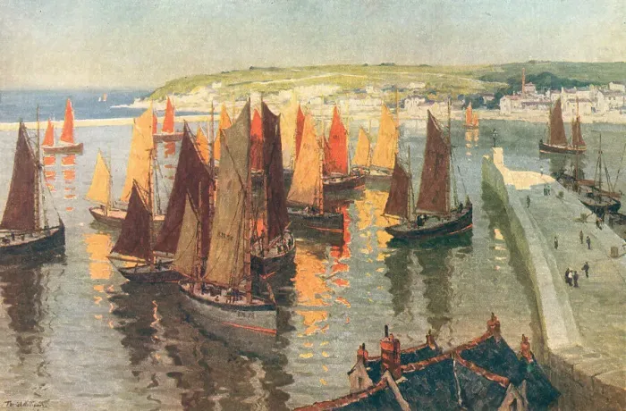 Framed Print : Red And Gold, Brixham Framed Print : Red And Gold, Brixham