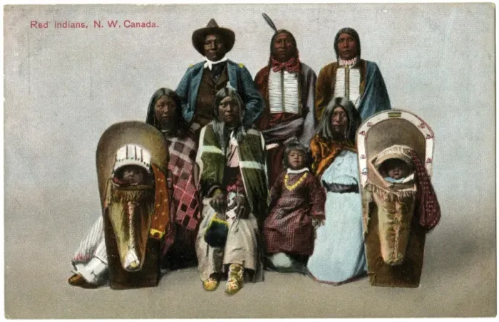 Framed Print : Red Indian Family of North Western Canada Framed Print : Red Indian Family of North Western Canada