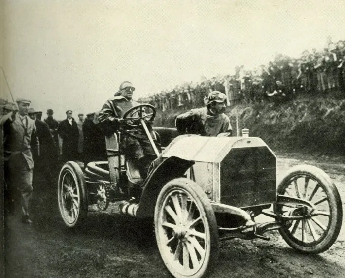 Framed Print : Red Jenatzy, winner of Gordon Bennett Cup motor race Framed Print : Red Jenatzy, winner of Gordon Bennett Cup motor race