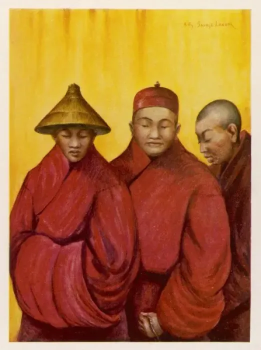 Framed Print : Red Lamas, Tibet Framed Print : Red Lamas, Tibet