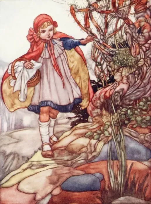 Framed Print : Red Riding Hood by Charles Robinson Framed Print : Red Riding Hood by Charles Robinson