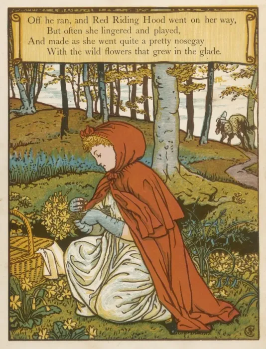 Framed Print : Red Riding Hood / Crane Framed Print : Red Riding Hood / Crane
