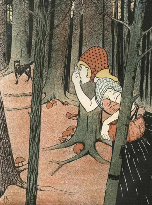 Framed Print : Red Riding Hood / Jugend Framed Print : Red Riding Hood / Jugend