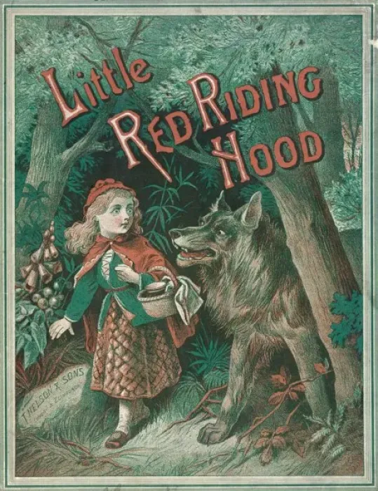 Framed Print : Red Riding Hood & Wolf Framed Print : Red Riding Hood & Wolf