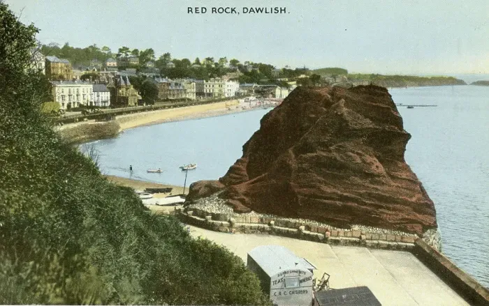 Framed Print : Red Rock, Dawlish, Devon - E. T. W. Dennis postcard 1947 Framed Print : Red Rock, Dawlish, Devon - E. T. W. Dennis postcard 1947