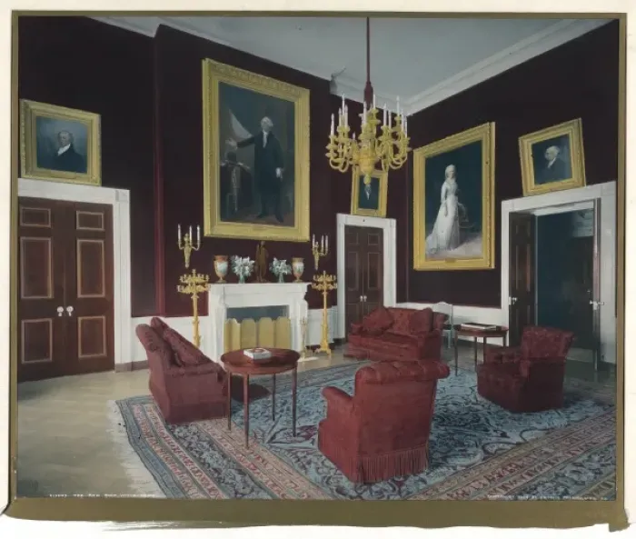 Framed Print : The Red Room, White House Framed Print : The Red Room, White House