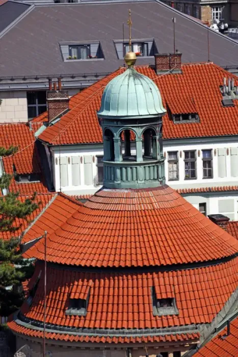 Framed Print : Red tiled rooftops of Prague Framed Print : Red tiled rooftops of Prague