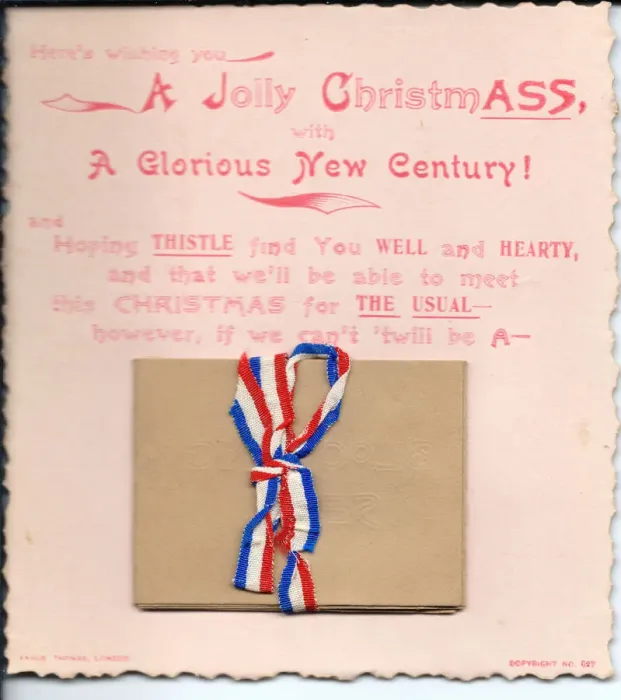 Framed Print : Red, white and blue ribbon on a Christmas and New Year card Framed Print : Red, white and blue ribbon on a Christmas and New Year card