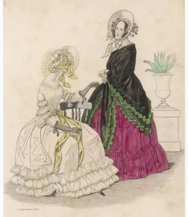 Framed Print : Red or White Dress 1838 Framed Print : Red or White Dress 1838