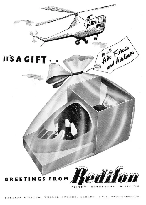 Framed Print : Redifon Flight Simulators - Christmas Greeting Framed Print : Redifon Flight Simulators - Christmas Greeting