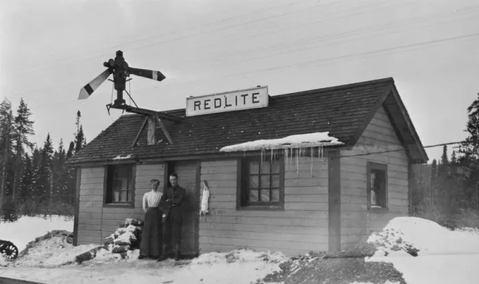 Framed Print : Redlite rail depot, Canda Framed Print : Redlite rail depot, Canda