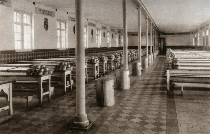 Framed Print : Refectory at Merxplas Labour Colony, Belgium Framed Print : Refectory at Merxplas Labour Colony, Belgium