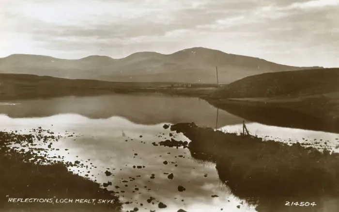 Framed Print : Reflections on Loch Mealt, Isle of Skye, Scotland Framed Print : Reflections on Loch Mealt, Isle of Skye, Scotland