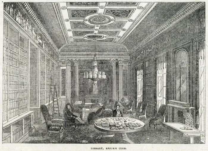 Framed Print : Reform Club, Library 1846 Framed Print : Reform Club, Library 1846