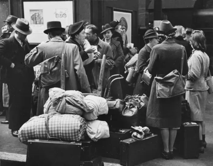 Framed Print : Refugee arrival WWII Framed Print : Refugee arrival WWII