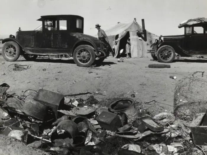Framed Print : Refugee families encamped near Holtville, California Framed Print : Refugee families encamped near Holtville, California