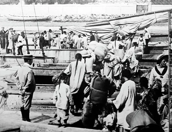 Framed Print : Refugees from the Boxer Uprising, Tianjin, China Framed Print : Refugees from the Boxer Uprising, Tianjin, China
