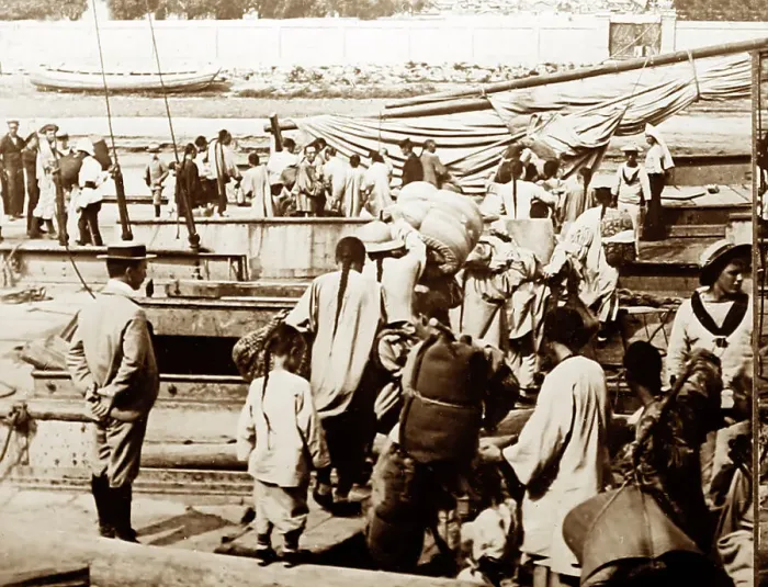 Framed Print : Refugees from the Boxer Uprising, Tianjin, China Framed Print : Refugees from the Boxer Uprising, Tianjin, China