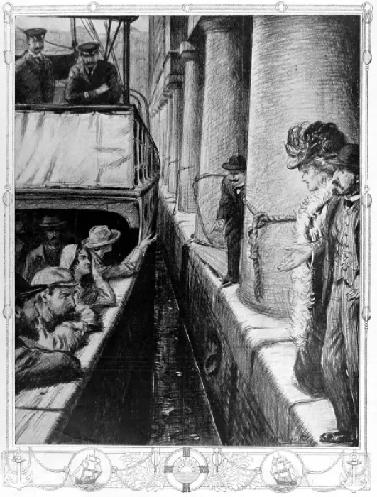 Framed Print : Refused Immigrants on a ship; London Docks, 1911 Framed Print : Refused Immigrants on a ship; London Docks, 1911