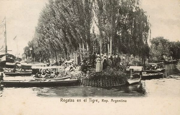 Regatta on the banks of the Lujan River, Tigre, Argentina