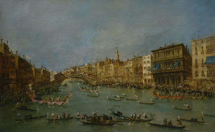 Framed Print : Regatta on the Grand Canal by the Rialto Bridge, 1780s Framed Print : Regatta on the Grand Canal by the Rialto Bridge, 1780s