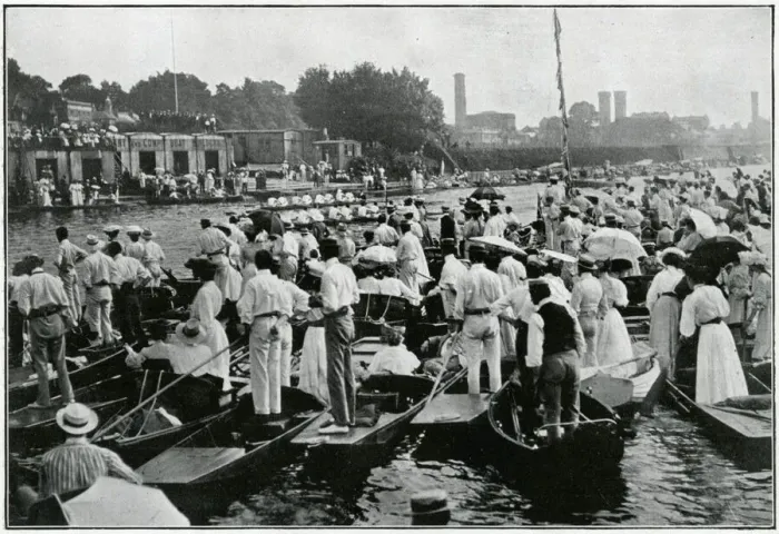 Framed Print : Regatta at Kingston-On-Thames 1906 Framed Print : Regatta at Kingston-On-Thames 1906
