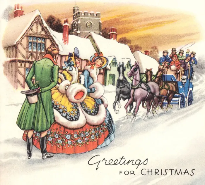 Framed Print : Regency Christmas Scene Framed Print : Regency Christmas Scene