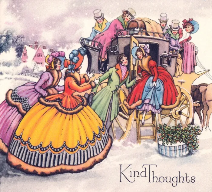 Framed Print : Regency Christmas Scene Framed Print : Regency Christmas Scene
