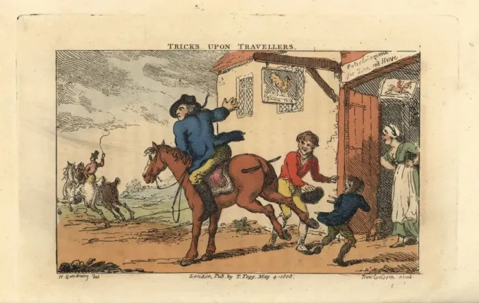 Framed Print : Regency gentleman on a bucking horse Framed Print : Regency gentleman on a bucking horse