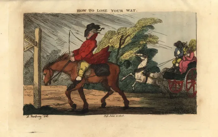 Framed Print : Regency gentleman rider on a horse at a crossroads Framed Print : Regency gentleman rider on a horse at a crossroads