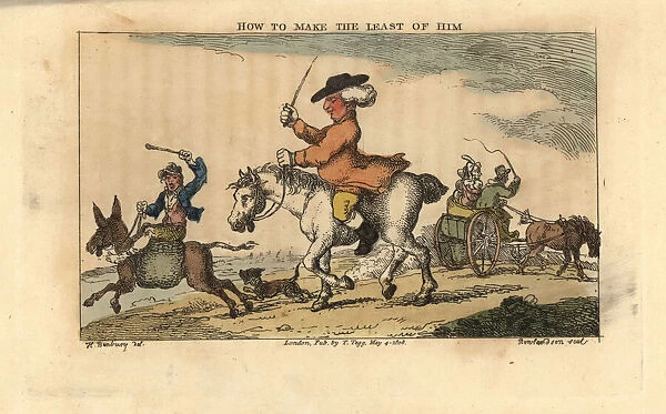 Regency man riding a horse using a whip