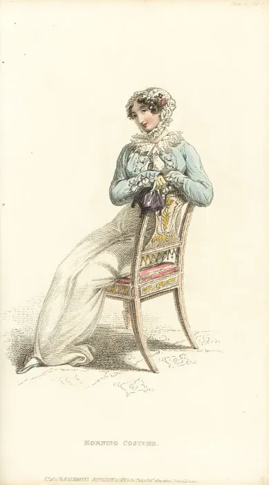 Framed Print : Regency woman in autumnal carriage dress Framed Print : Regency woman in autumnal carriage dress