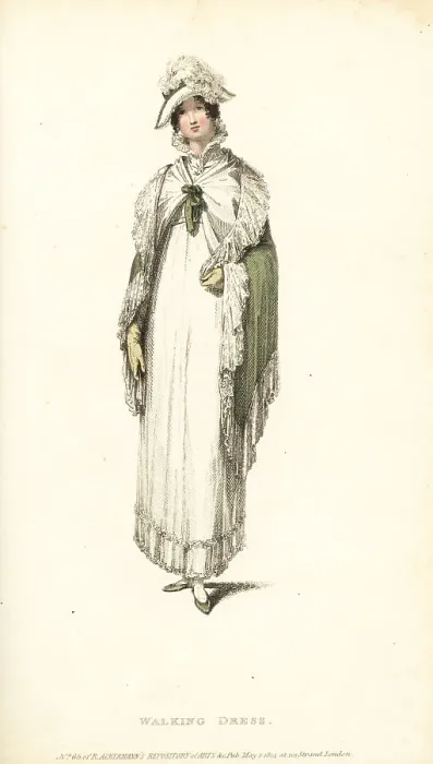 Framed Print : Regency woman in Blucher hat, 1814 Framed Print : Regency woman in Blucher hat, 1814