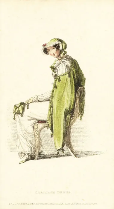 Framed Print : Regency woman in carriage dress, 1813 Framed Print : Regency woman in carriage dress, 1813