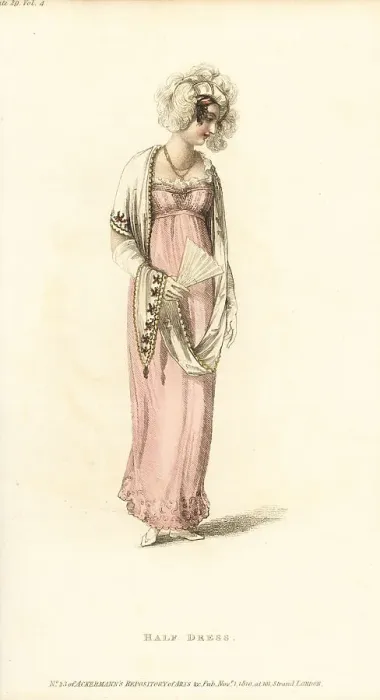 Framed Print : Regency woman in evening or half dress Framed Print : Regency woman in evening or half dress