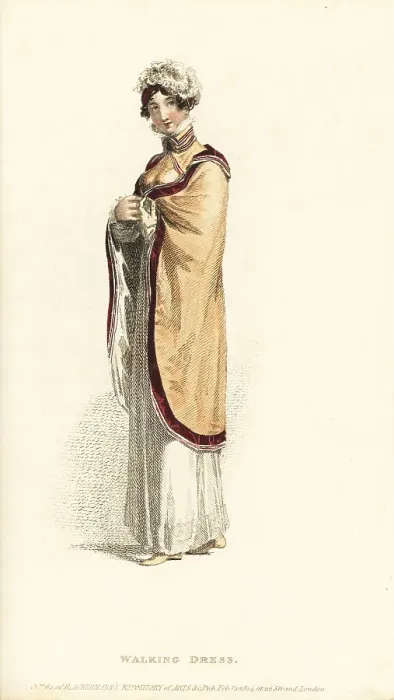 Framed Print : Regency woman in promenade dress Framed Print : Regency woman in promenade dress