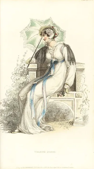 Framed Print : Regency woman resting sitting on a stone chair Framed Print : Regency woman resting sitting on a stone chair