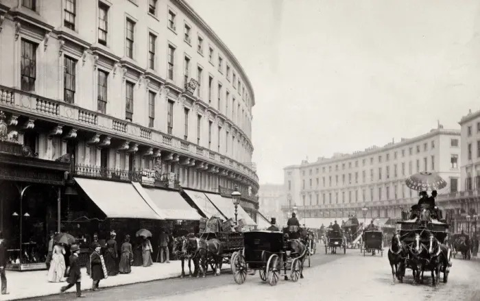 Framed Print : Regent Quadrant, Regent Street, London, horse drawn traffic Framed Print : Regent Quadrant, Regent Street, London, horse drawn traffic