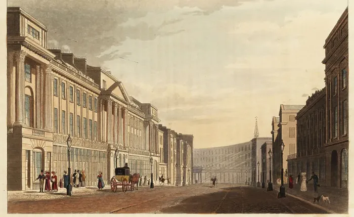 Framed Print : Regent Street, looking towards the Quadrant, London, 1822 Framed Print : Regent Street, looking towards the Quadrant, London, 1822