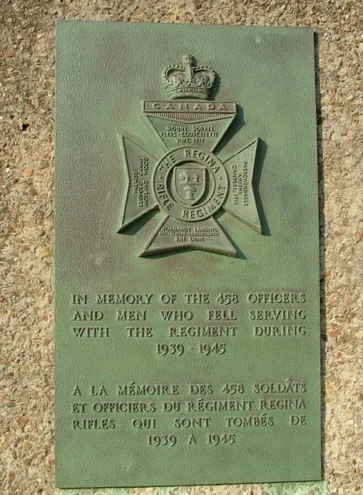 Framed Print : Regina Rifle Regiment Plaque Juno Beach exit