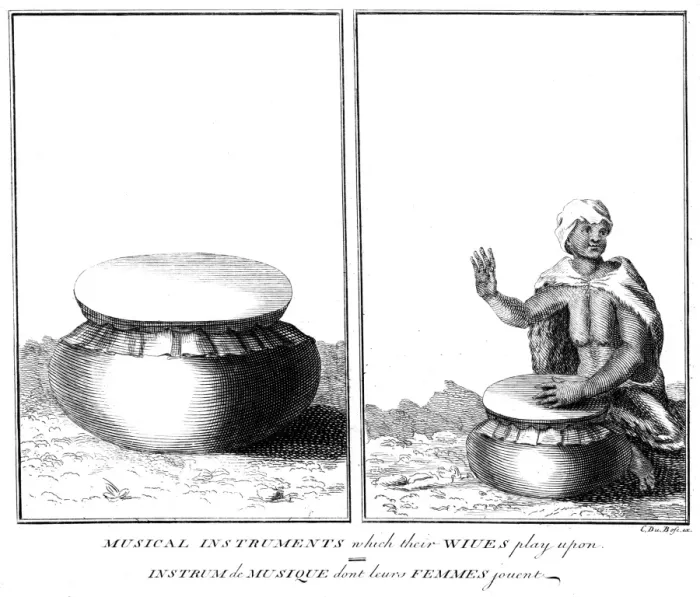 Framed Print : Regional African music: woman drummer, 1739 Framed Print : Regional African music: woman drummer, 1739