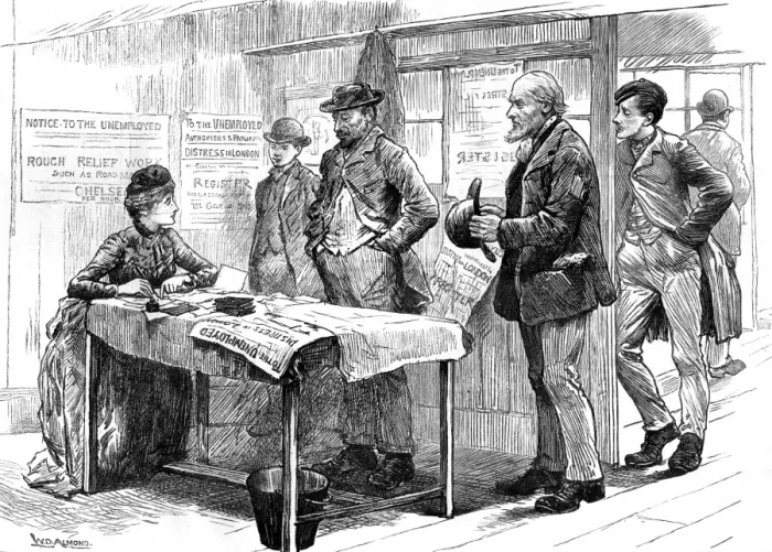 Framed Print : Registering Unemployed Framed Print : Registering Unemployed