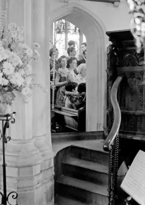 Framed Print : Rehearsal in the Aldeburgh Parish Church 1962 Framed Print : Rehearsal in the Aldeburgh Parish Church 1962