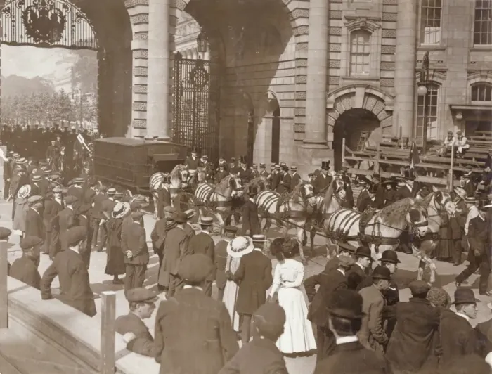 Framed Print : Rehearsal of Coronation Procession Framed Print : Rehearsal of Coronation Procession