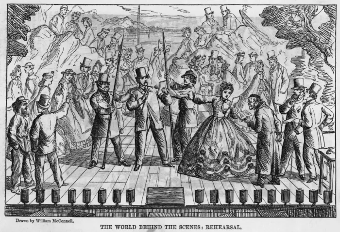 Framed Print : Rehearsing in 1863 Framed Print : Rehearsing in 1863