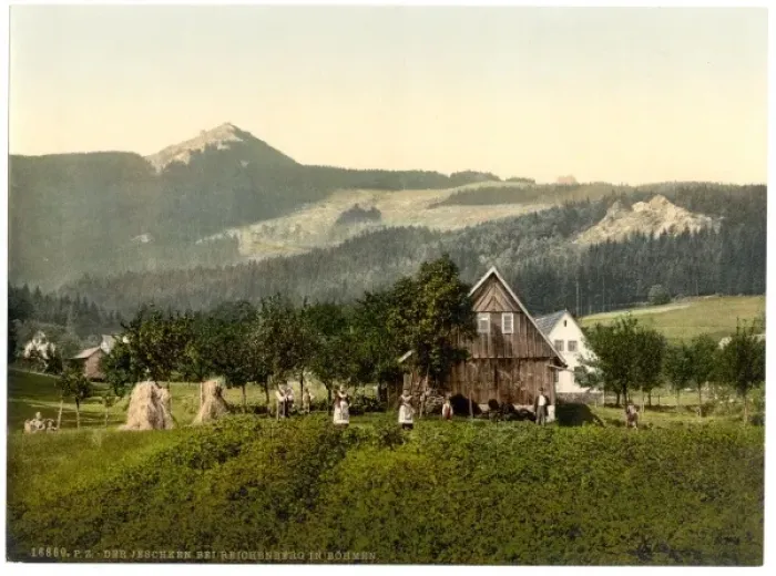Framed Print : Reichenberg, the Jeschken, Bohemia, Austro-Hungary Framed Print : Reichenberg, the Jeschken, Bohemia, Austro-Hungary