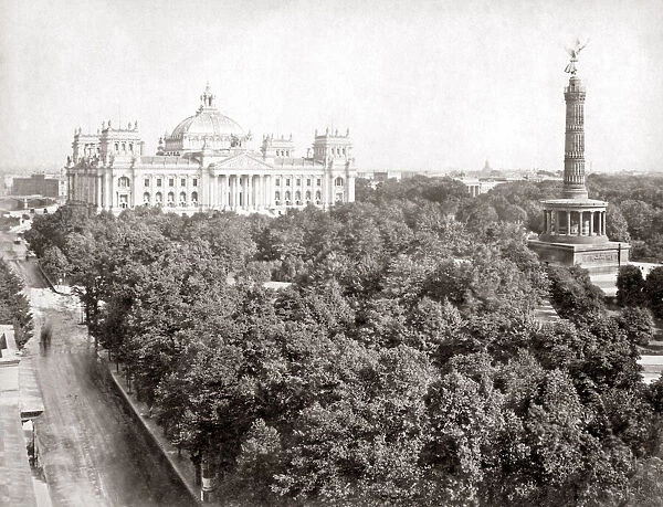 Reichstag, Berlin, Germany, circa 1890. Date: circa 1890